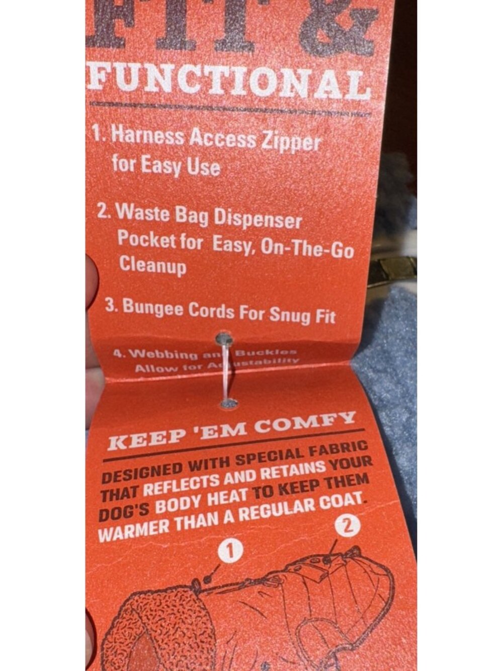Arcadia Trail Dog Adjustable Insulated Coat Vest w Waste Bag Pocket Medium new - Picture 4 of 6
